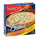 Nancy's Quiche lorraine; swiss cheese, bacon, onion & chives Left Picture